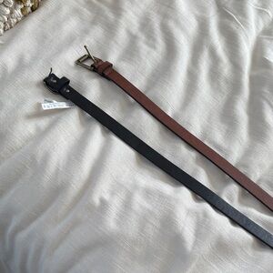 2 Belts Black and Brown Size Large